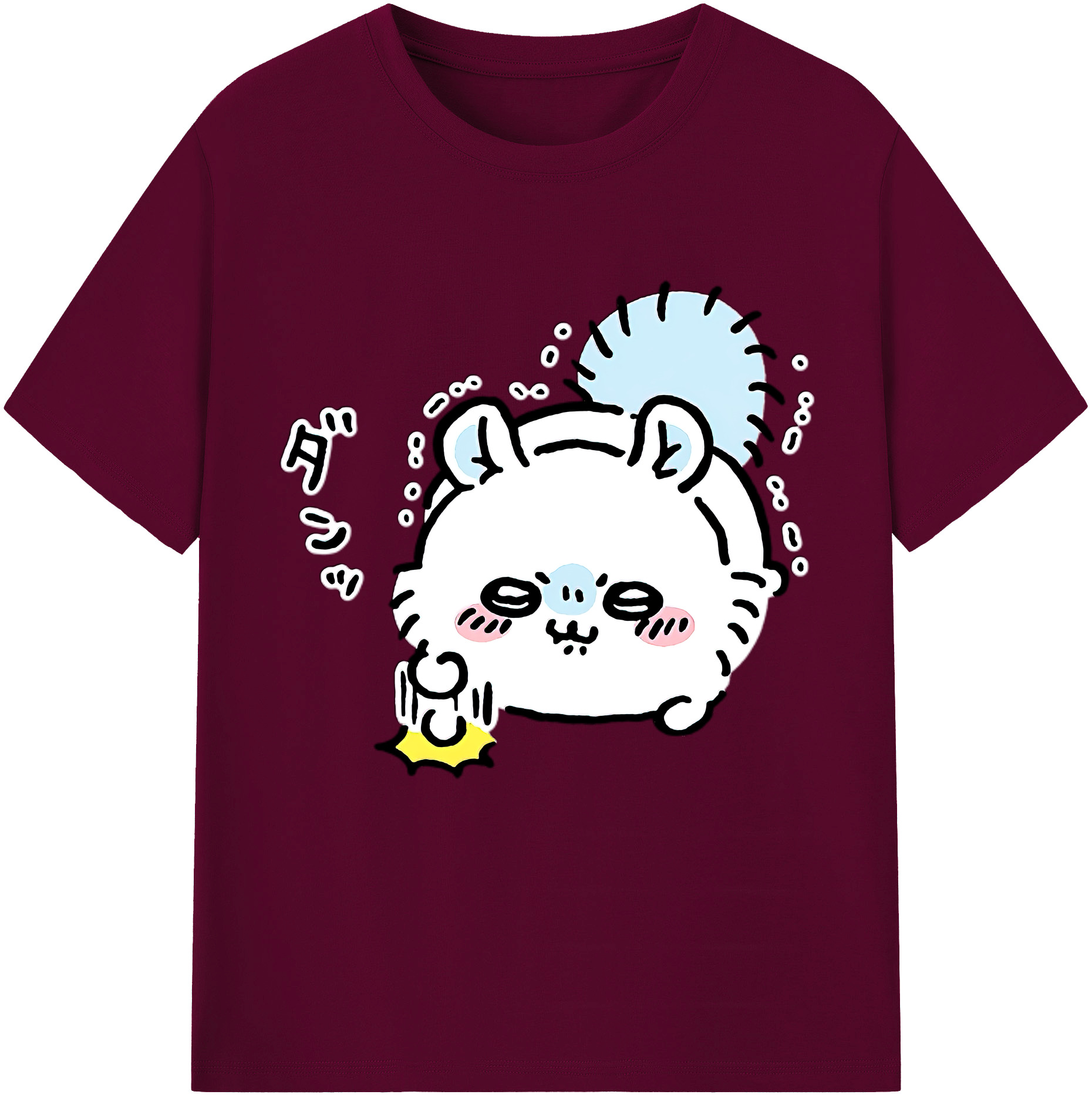 （画像用） ちいかわ モモンガ Chii-kawa Momonga レディースカジュアルプリントTシャツ（綿100％）
